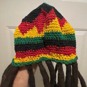 Multi-Colored Tam with Dreadlocks